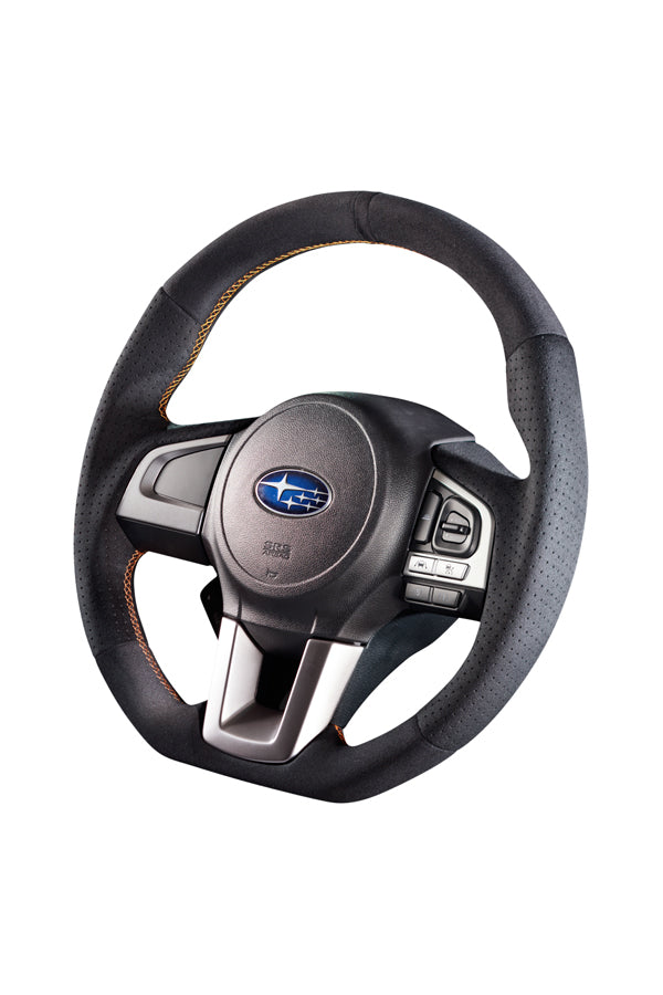 DAMD STEERING WHEEL  For SUBARU FORESTER SJ (D~) 15/11~ SS362-RX Ultra suede × orange stitching
