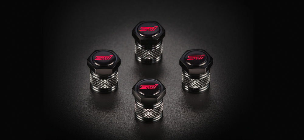 STI STI VALVE CAP SET Black FOR WRX S4(VB) ST28102Z2000