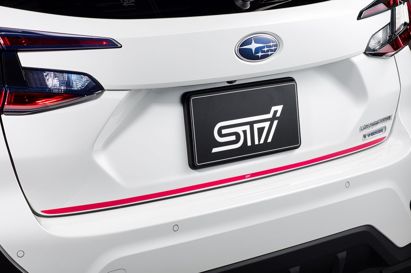 STI TAIL GATE GARNISH CHERRY RED FOR SUBARU CROSSTREK GU ST91042G2000
