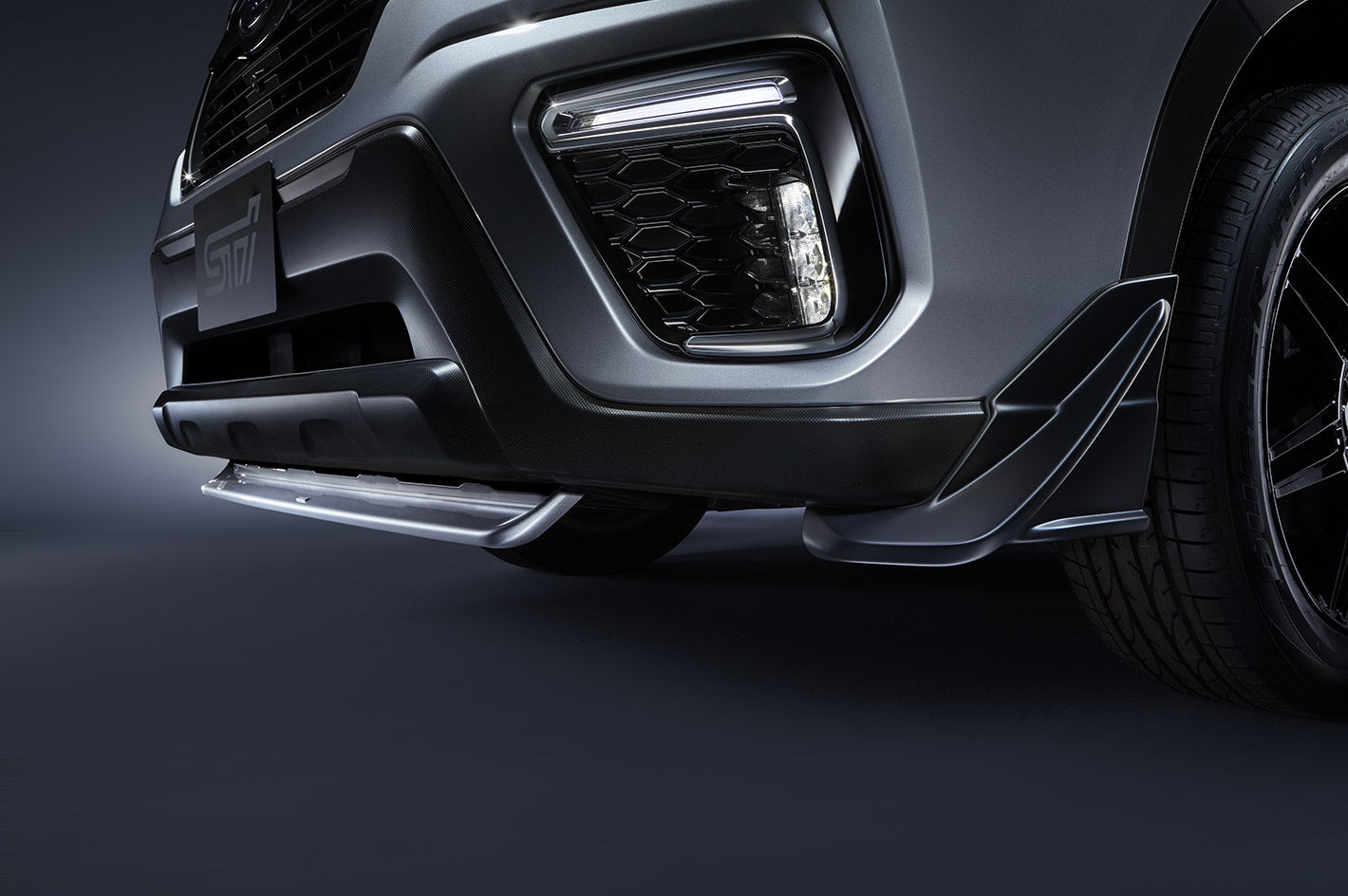 STI FRONT LIP SPOILER SILVER FOR SUBARU FORESTER SK ST96020SE010