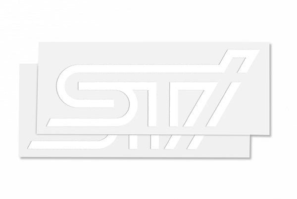 STI STI STICKER A WHITE  CAR ACCESSORIES GOODS   STSG14100260