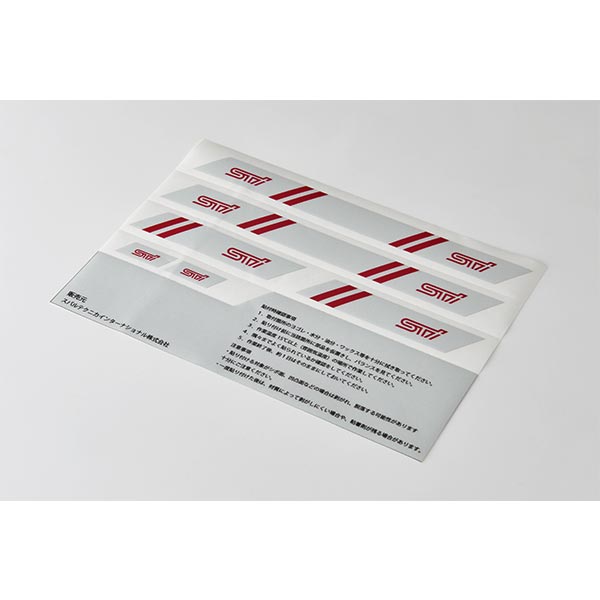 STI REFLECTION STICKER CHERRY RED  CAR ACCESSORIES GOODS   STSG17100520
