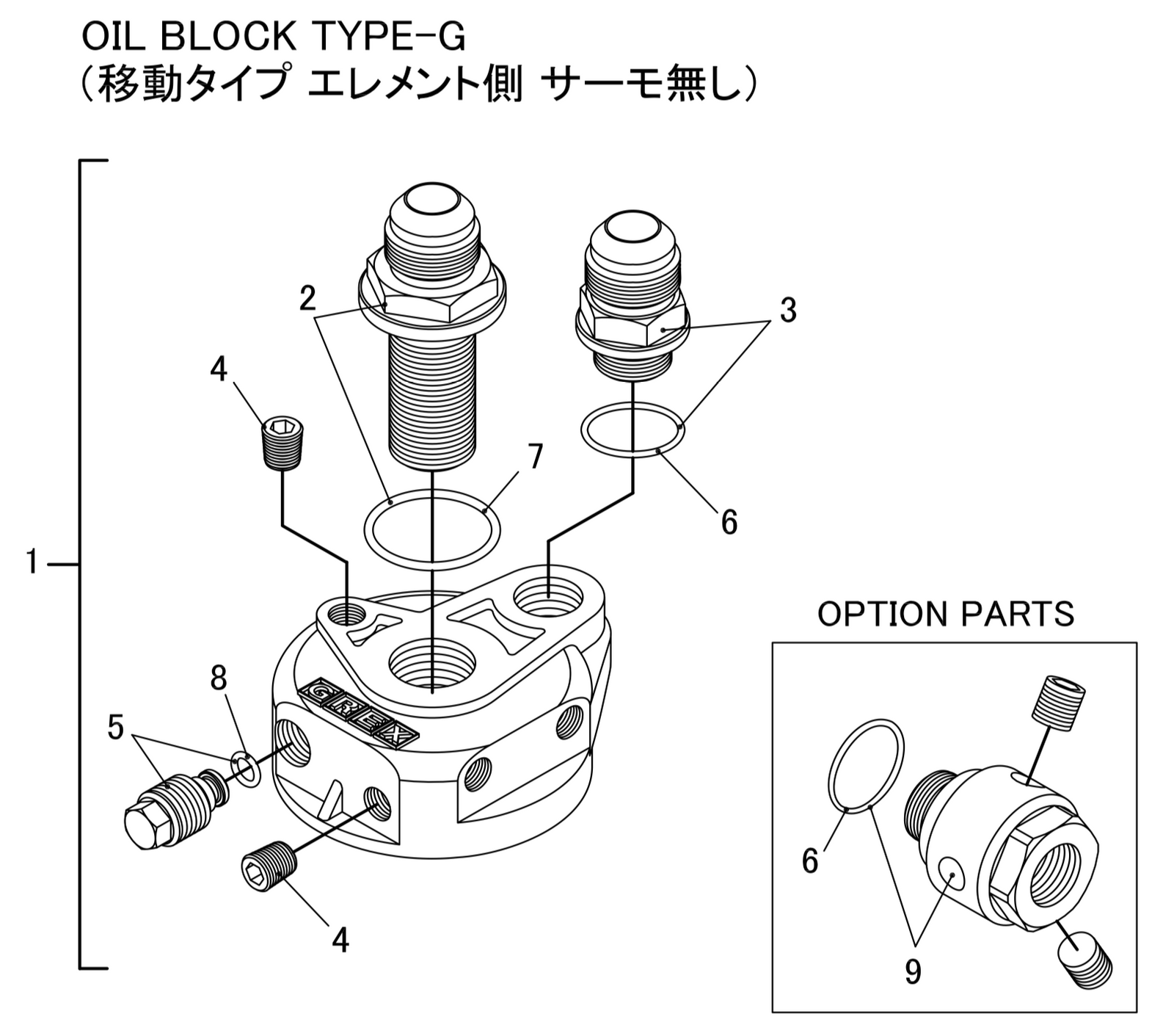 GREDDY OIL BLOCK TYPE-G (MU MOVEMENT TYPE ELEMENT SIDE THERMO) FOR   12401141