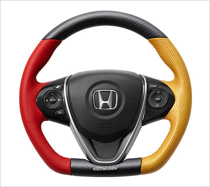 MUGEN SPORTS STEERING (RD/YLO)  For HONDA S660 JW5 78501-XNAB-K0S0-RG