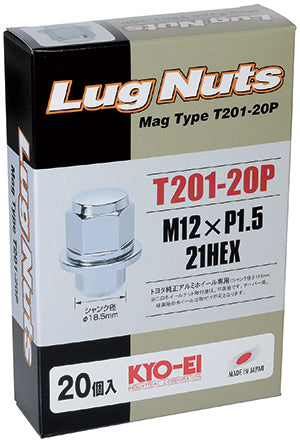 KYO-EI MAG TYPE LUG NUT 20 PIECES M12xP1.5 T201-20P