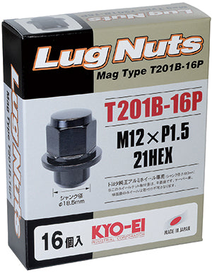 KYO-EI MAG TYPE LUG NUT 16 PIECES M12xP1.5 T201B-16P