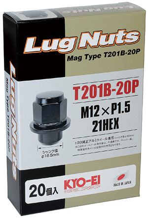 KYO-EI MAG TYPE LUG NUT 20 PIECES M12xP1.5 T201B-20P