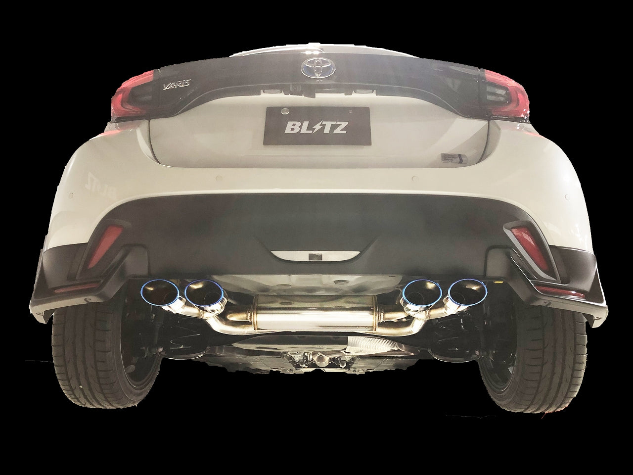 BLITZ NUR-SPEC CUSTOM EDITION QUAD EXHAUST TI For TOYOTA YARIS