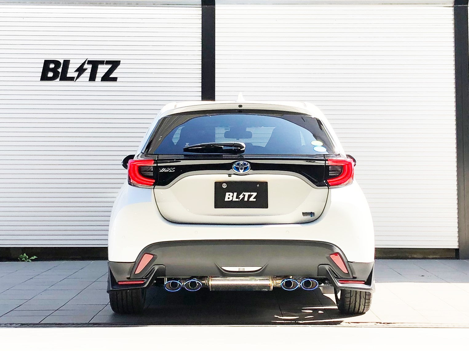 BLITZ NUR-SPEC CUSTOM EDITION QUAD EXHAUST TI For TOYOTA YARIS