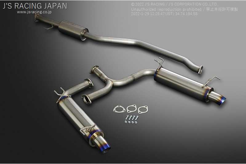 J'S RACING R304 SUS EXHAUST DUAL 60RS FOR HONDA ODYSSEY RB1 K24A R304W-O3-60RS