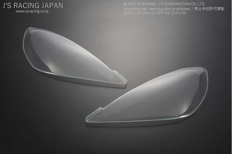 J'S RACING HEADLIGHT COVER CLEAR FOR HONDA FIT GE8 L15A HLC-F3K-CL