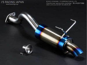 J'S RACING SUS EXHAUST PLUS REAR TAIL 60R FOR HONDA CIVIC EK9 B16B T304-H5-60R