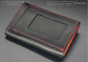 J'S RACING J'S MODE CARD CASE RED BLACK CCS-01-RD