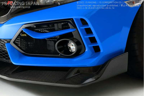 J'S RACING FRONT SPORTS GARNISH FOR HONDA CIVIC FK8 FSG-K8 - Black