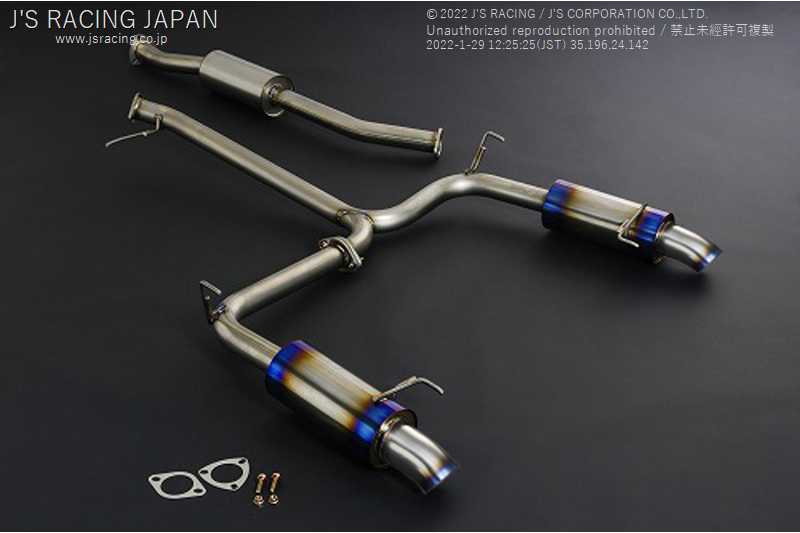 J'S RACING R304 SUS EXHAUST DUAL 60RS FOR HONDA ACCORD CL1 H22A R304W-E1-60RS