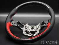 J'S RACING SPORTS STEERING WHEEL WITH CARBON AIR LEATHER GARNISH FOR HONDA CIVIC FL5 SSG-L5-CSG