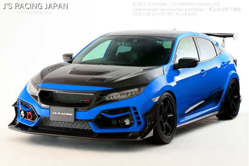 J'S RACING TWIN CANARD FOR TYPE-S SPOILER ONLY FOR HONDA CIVIC FK8