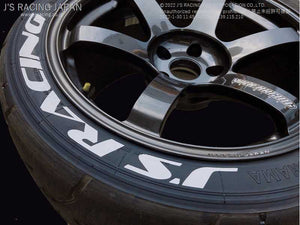 J'S RACING TIRE LETTER STICKER WHITE TIR-01-WH
