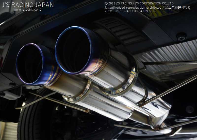 J'S RACING SUS EXHAUST PLUS DUAL 60RS FOR HONDA CIVIC FK7 T304W-K7