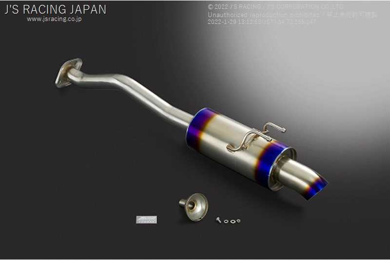 J'S RACING SUS EXHAUST PLUS REAR TAIL 50R FOR HONDA CIVIC FD1 R18A T304-D1-50R