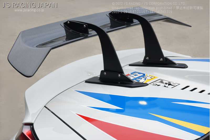 J'S RACING GT-WING SWAN NECK TYPE 1145MM WET CARBON FOR HONDA S660 JW5 DGW-S6-SNW