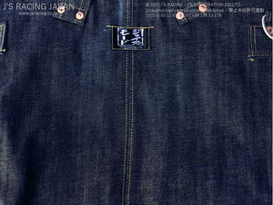 J'S RACING VINTAGE DENIM BACK BLACK M VDB-BK-M