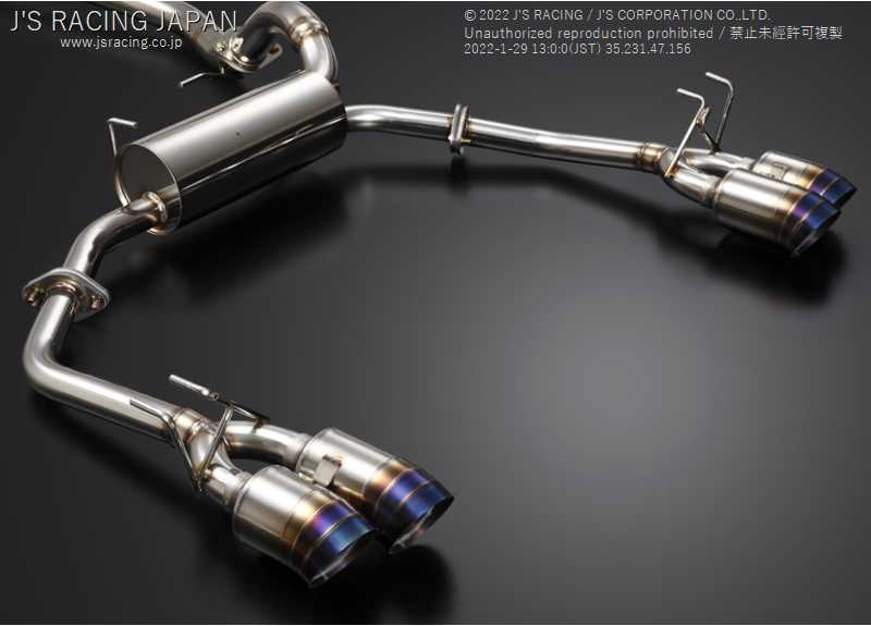 J'S RACING EXHAUST PLUS DUAL 70RS FOR HONDA CIVIC FK2 T304W4-K2-70RS