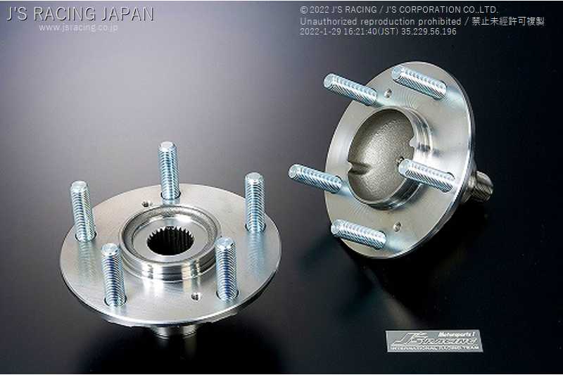 J'S RACING FRONT HUB ASSEMBLY REINFORCED LONG HUB BOLT 20MM PRESS-FITTED FOR HONDA S2000 AP1 2 F20C F22C HA-S1-F20