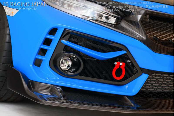 J'S RACING FRONT SPORTS GARNISH FOR HONDA CIVIC FK8 FSG-K8 - Black