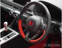 J'S RACING SPORTS STEERING WHEEL WITH CARBON AIR LEATHER GARNISH FOR HONDA CIVIC FL5 SSG-L5-CSG