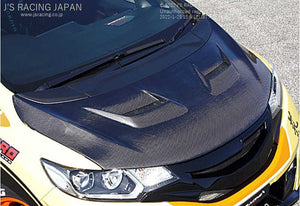 J'S RACING AERO BONNET TYPE-V FULL CARBON FOR HONDA FIT GP5 ABV-F5HR-CC