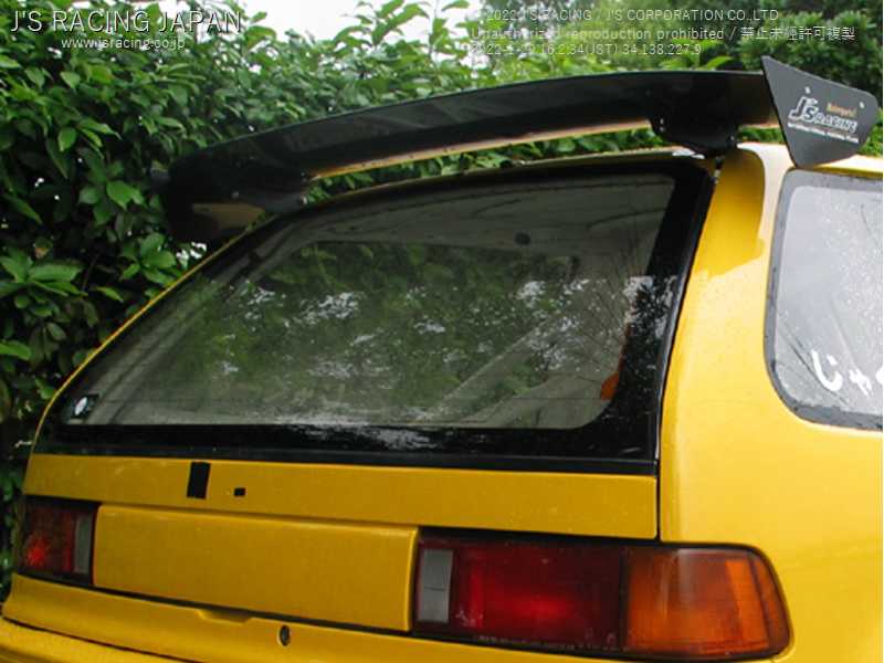 J'S RACING 3D GT-WING WET CARBON FOR HONDA CR-X EF9 DGW1-H2-W