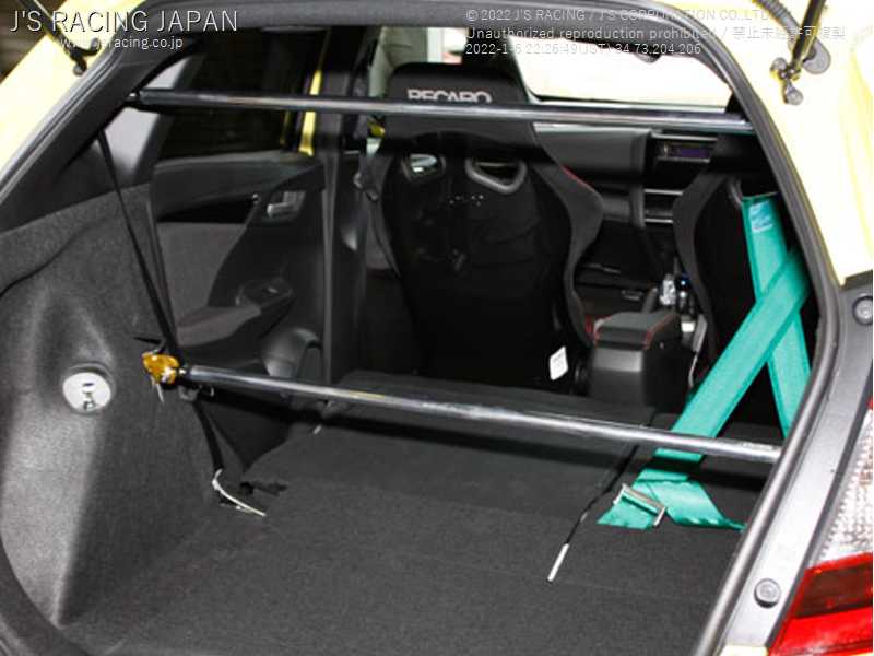 J'S RACING SPL REAR PILLAR BAR FOR HONDA FIT GK3-6 PBS-F5 - Black
