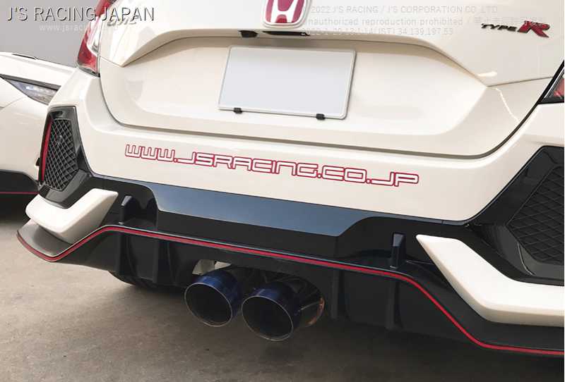 J'S RACING SUS EXHAUST PLUS DUAL 70RR FOR HONDA CIVIC FK8 T304W-K8-70RR