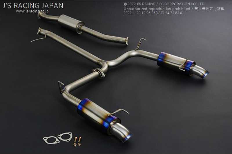 J'S RACING R304 SUS EXHAUST DUAL 60RS FOR HONDA ACCORD CL7 K20A R304W-E2-60RS
