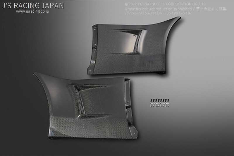 J'S RACING CARBON DUCT SET FOR TYPE-S WIDE FENDER FOR HONDA S2000 AP1 F20C JSFC-S1-C