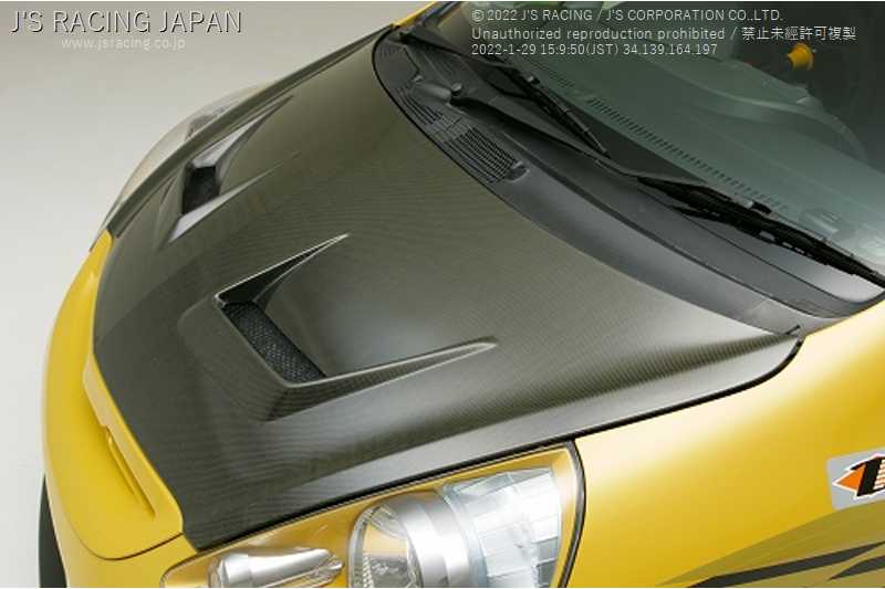 J'S RACING AERO BONNET TYPE-V FULL CARBON FOR HONDA FIT GD1 3 L13A L15A ABV-F1-CC