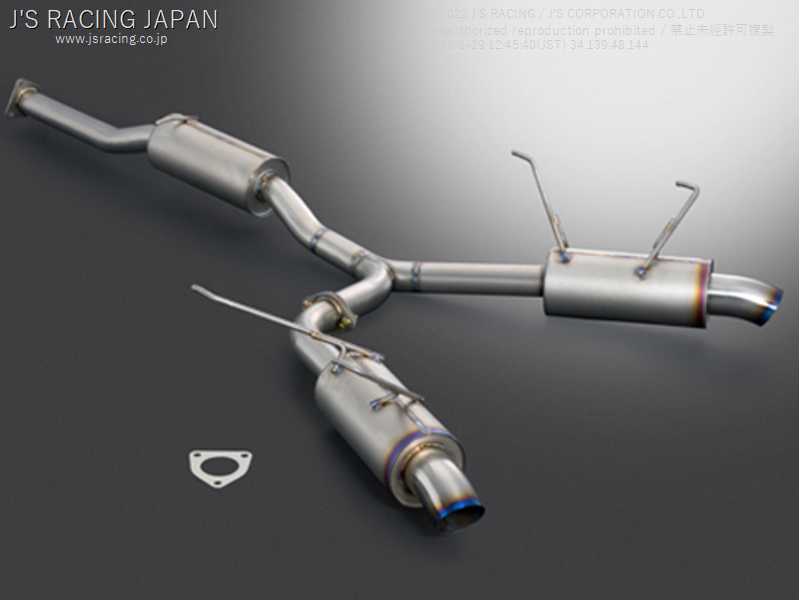 J'S RACING FX-PRO FULL TITANIUM MUFFLER DUAL 60RS FOR HONDA S2000 AP1 2 F20C F22C FTMW-S1-60RS