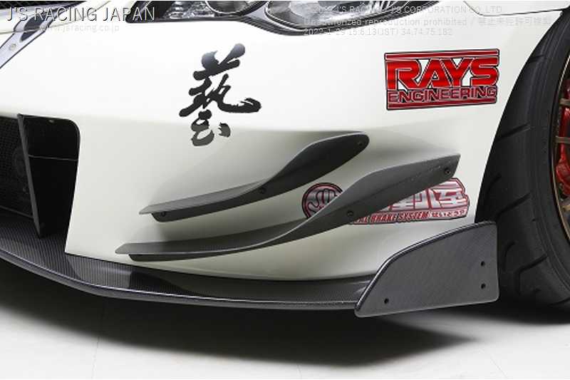 J'S RACING CARBON SIDE WING SET FOR TYPE-S BUMPER FOR HONDA CIVIC FD2 K20A JSW-D2-SW