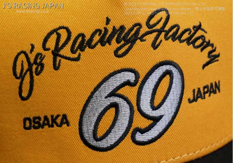 J'S RACING J'S MODE WAZA 69 SILVER CAP BLACK YELLOW WAZA69-SL-BY