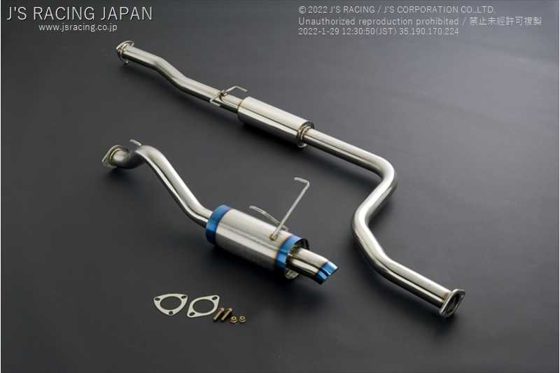 J'S RACING R304 SUS EXHAUST 60RS FOR HONDA CR-X EF8 B16A R304-C2-60RS