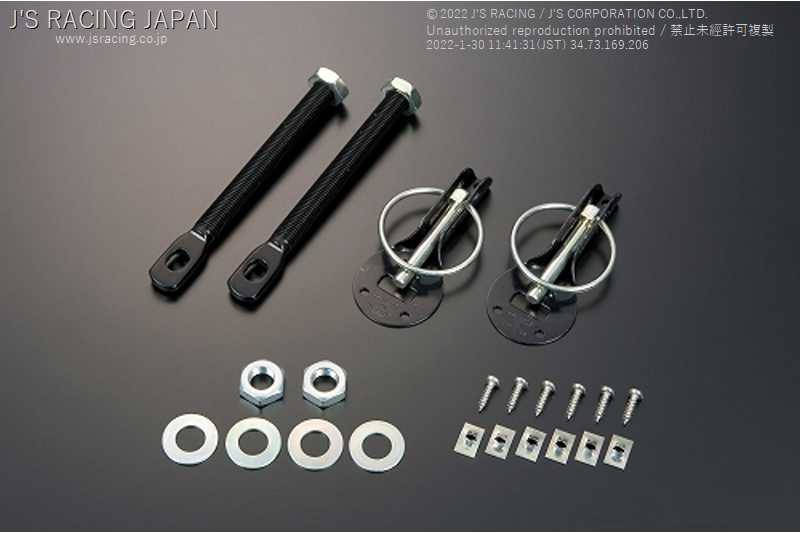 J'S RACING BONNET PIN BLACK BNP-BK