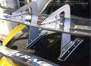 J'S RACING GT-WING SWAN NECK TYPE 1800MM WET CARBON FOR HONDA S2000 AP1 2 F20C F22C DGW7-S1-SNW