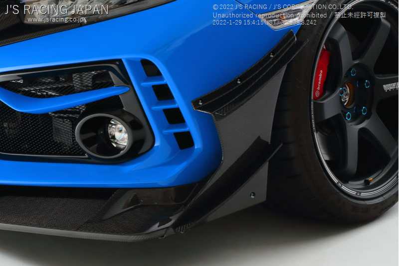 J'S RACING TWIN CANARD FOR TYPE-S SPOILER ONLY FOR HONDA CIVIC FK8