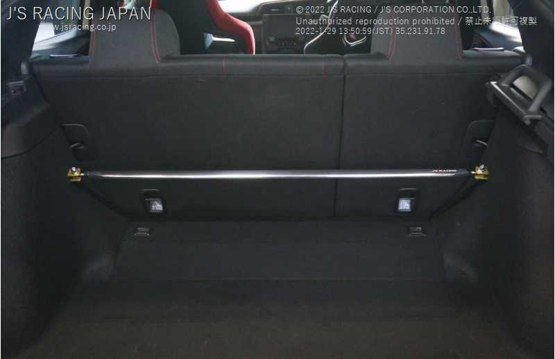 J'S RACING REAR ALUMINUM STRUT TOWER BAR FOR HONDA CIVIC FK7 TB-K7-R