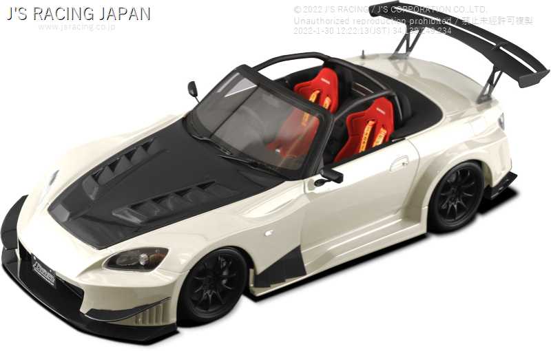 J'S RACING ONE MODEL TYPE-GT 1 18 RESIN MODEL PLATINUM WHITE PEARL