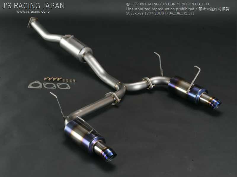 J'S RACING FX-PRO FULL TITANIUM MUFFLER DUAL 70RS FOR HONDA S2000 AP1 2 F20C F22C FTMW-S1-70RS