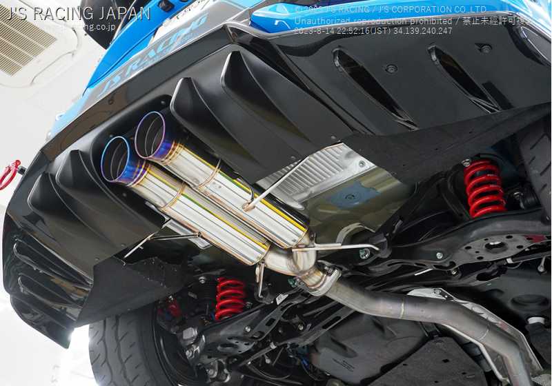 J'S RACING REAR DIFFUSER FRP FOR HONDA CIVIC FK8 RDF-K8-F - Black