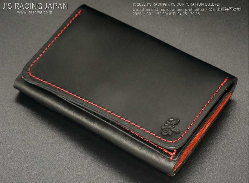 J'S RACING J'S MODE CARD CASE RED BLACK CCS-01-RD