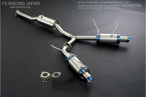 J'S RACING R304 SUS EXHAUST DUAL 60RS FOR HONDA S2000 AP1 2 F20C F22C R304W-S1-60RS